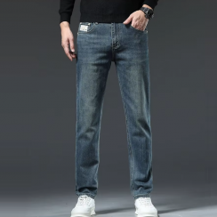 High End Spring Autumn Stylish Casual Stretchy Men's Jeans