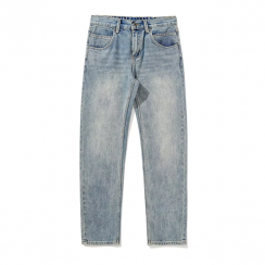 Casual Light Blue Mid Waist Boy Jeans