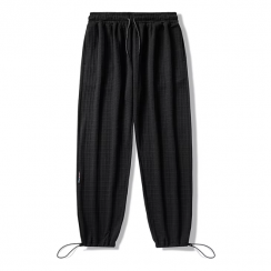 Adjustable Ankle Skinny Men's Thin Drawstring Sweat Pant With Pockets
