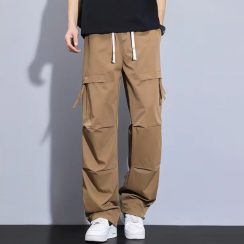 Stylish Spring High Waisted Straight Men Pants
