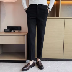 Waffle Casual Men's Casual Business Slim Fit Pants